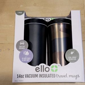Insulated Travel Mug - 14 oz 2pk.  Coffee / Tea.- Hot / Cold
